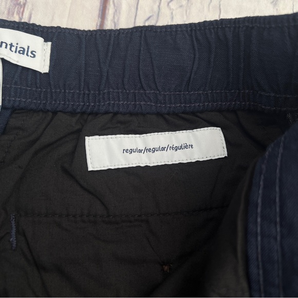 Amazonessentials MenClassic-fit 9” Flat-Front Linen NavyBlue Short Small petite - Picture 11 of 13